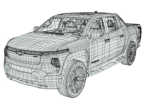 Chevrolet Silverado RST 2024 EV 3D 模型