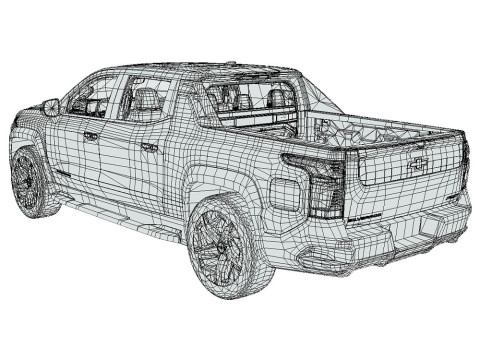 Chevrolet Silverado RST 2024 EV 3D 模型