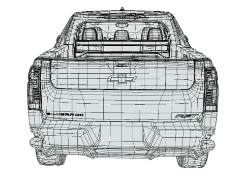 Chevrolet Silverado RST 2024 EV 3D 模型