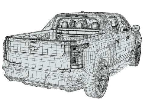 Chevrolet Silverado RST 2024 EV 3D 模型