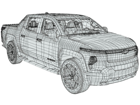 Chevrolet Silverado RST 2024 EV 3D 模型