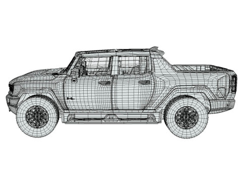 GMC Hummer EV Truck 2022 3D 模型