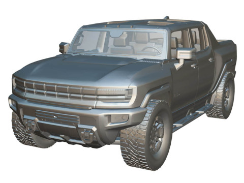 GMC Hummer EV Truck 2022 3D 模型