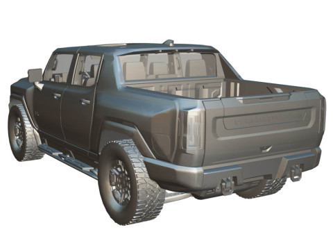 GMC Hummer EV Truck 2022 3D 模型