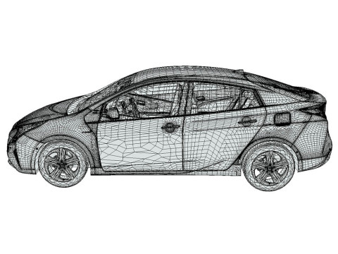 Toyota Prius 2016 Hybrid Modelo 3D