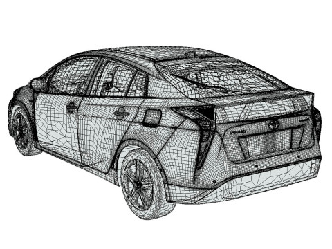 Toyota Prius 2016 Hybrid Modelo 3D