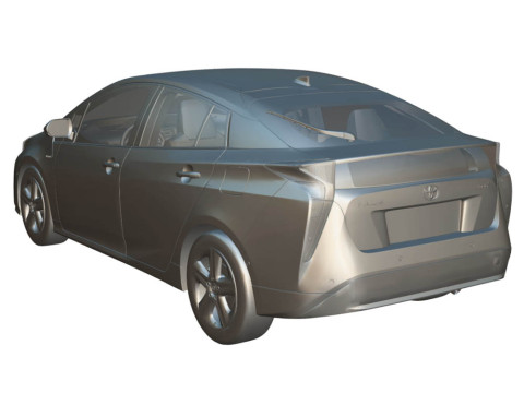Toyota Prius 2016 Hybrid Modelo 3D