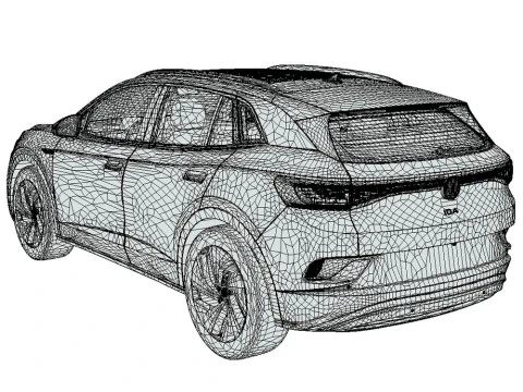 Volkswagen ID4 2023 3D Model