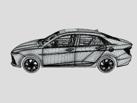 Hyundai Accent 2024 3D Model