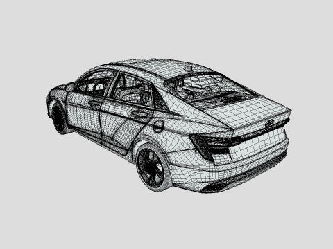 Hyundai Accent 2024 3D Model