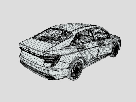 Hyundai Accent 2024 3D Model