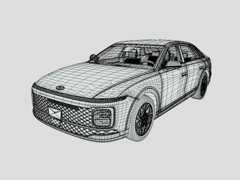 Hyundai Azera 2024 3D Модель