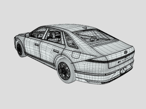 Hyundai Azera 2024 3D Модель