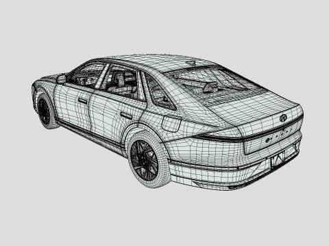 Hyundai Azera 2024 3D Model