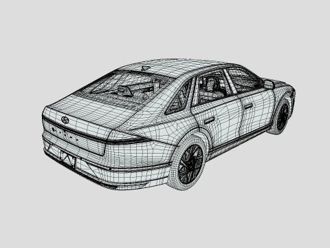 Hyundai Azera 2024 3D Model