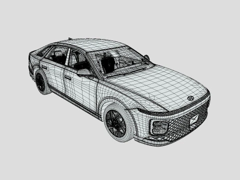 Hyundai Azera 2024 3D Model