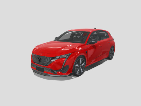 Peugeot 308 2024 3D Model