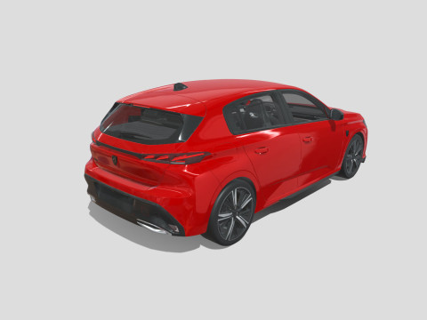 Peugeot 308 2024 3D Model