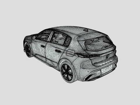 Peugeot 308 2024 3D Model