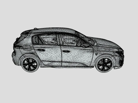 Peugeot 308 2024 3D Model