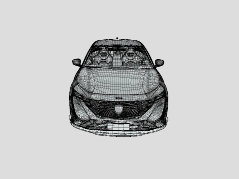 Peugeot 308 2024 3D Model