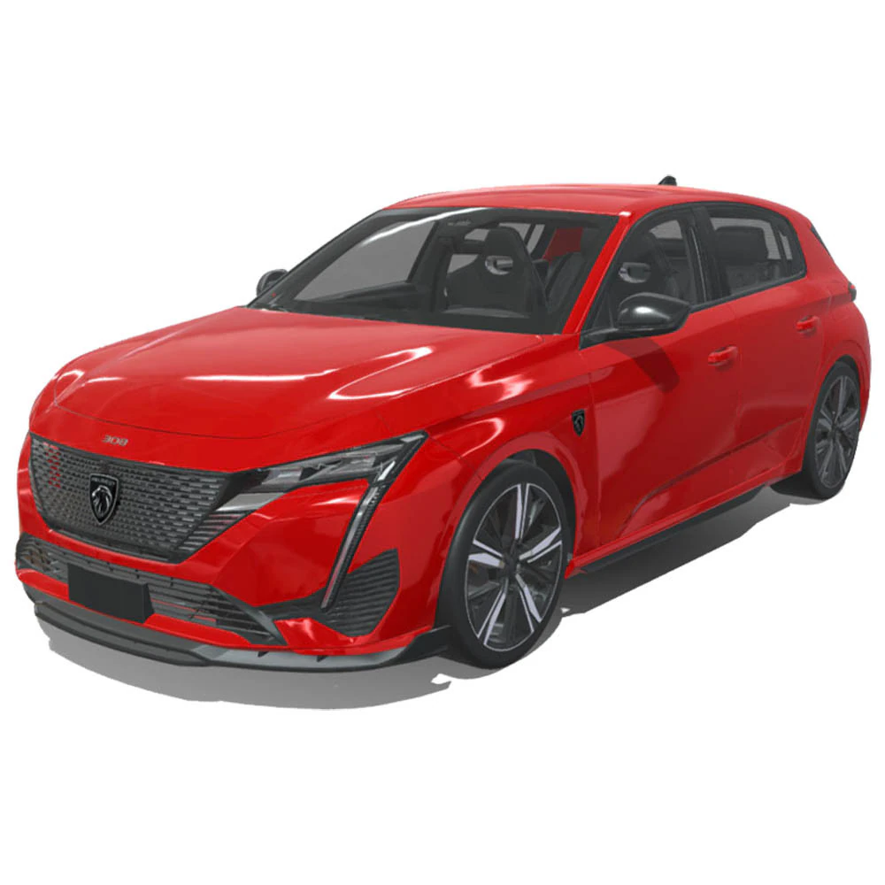 Peugeot 308 2024 3D Model .c4d .max .obj .3ds .fbx .stl .blend 