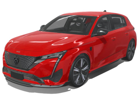 Peugeot 308 2024 3D Model