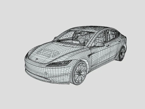 Tesla Model 3 2024 3D Model