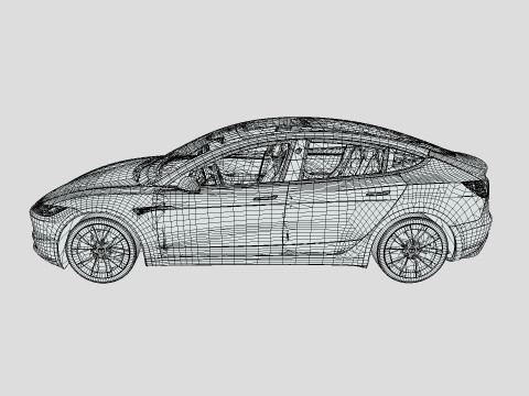 Tesla Model 3 2024 3D 모델