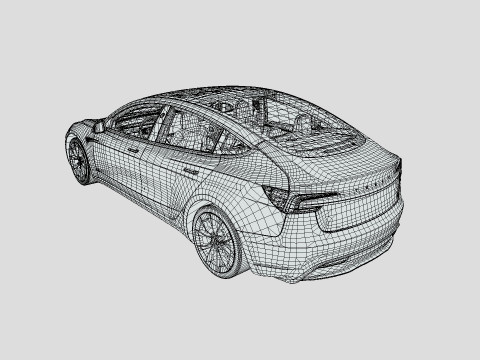 Tesla Model 3 2024 3D 모델