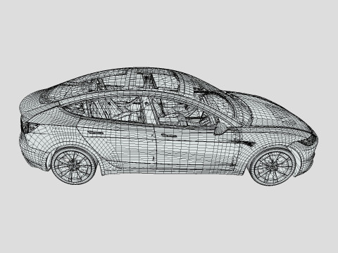 Tesla Model 3 2024 3D 모델
