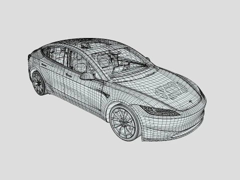 Tesla Model 3 2024 3D Model