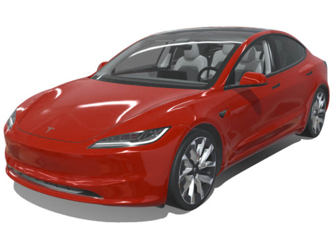 Tesla Model 3 2024 3D Model