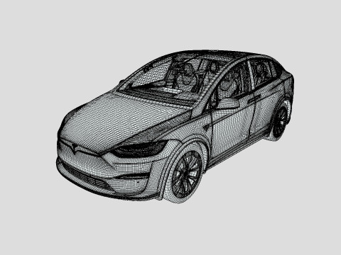 Tesla Model X 2024 3Dモデル