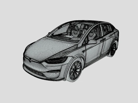 Tesla Model X 2024 3D Model