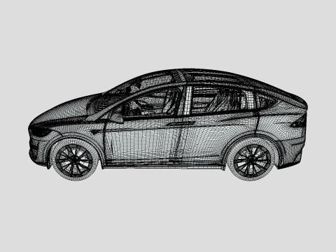 Tesla Model X 2024 3Dモデル