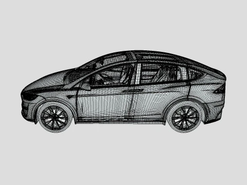 Tesla Model X 2024 3D Model