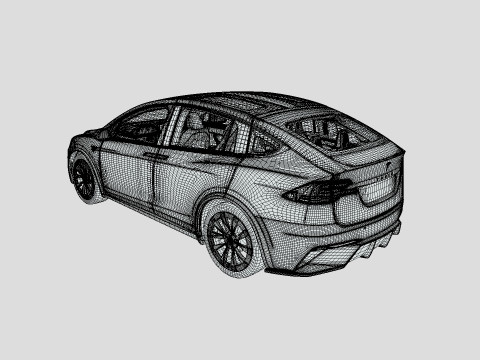 Tesla Model X 2024 3Dモデル