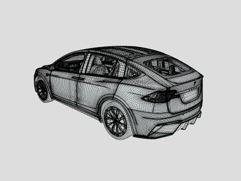 Tesla Model X 2024 3D Model