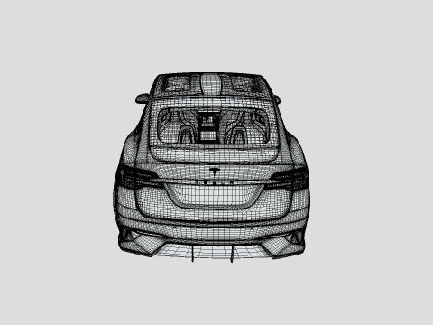 Tesla Model X 2024 3Dモデル