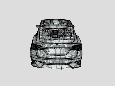 Tesla Model X 2024 3D Model