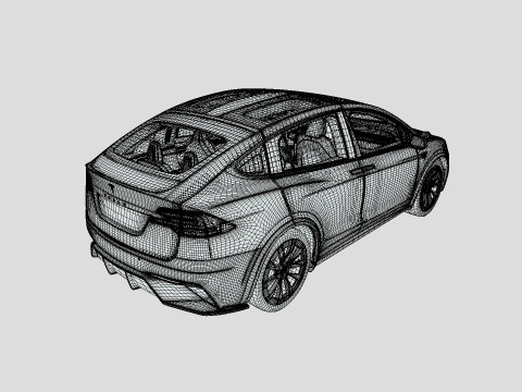 Tesla Model X 2024 3Dモデル