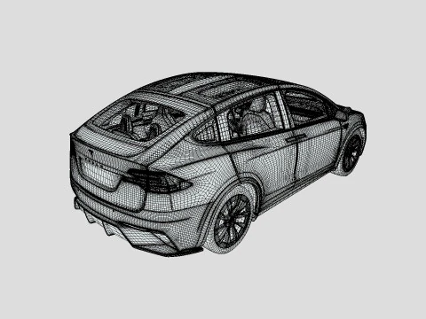 Tesla Model X 2024 3D Model