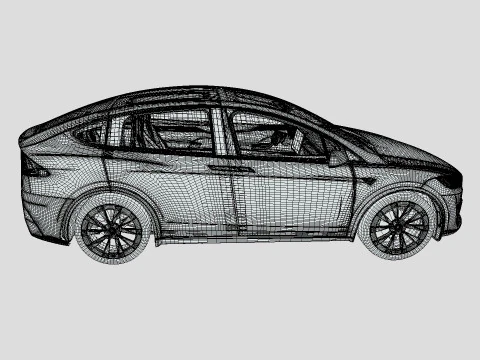 Tesla Model X 2024 3D Model
