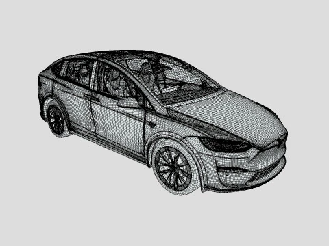 Tesla Model X 2024 3D Model