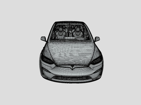 Tesla Model X 2024 3Dモデル