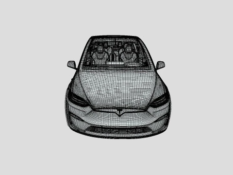 Tesla Model X 2024 3D Model