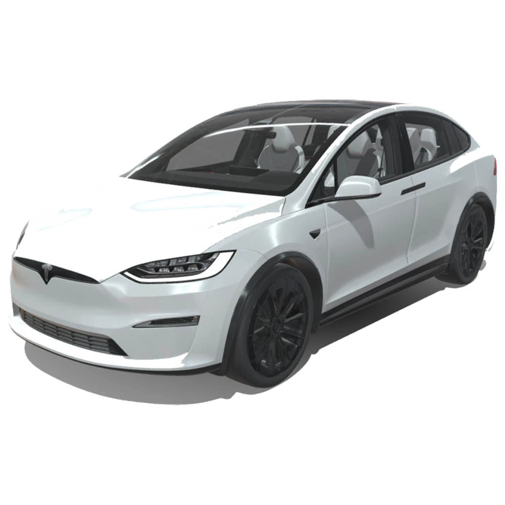 Tesla Model X 2024 3D Model .c4d .max .obj .3ds .fbx .stl .blend 