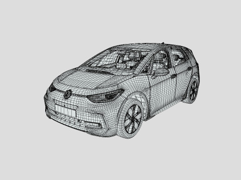 Volkswagen ID3 2024 3D Model