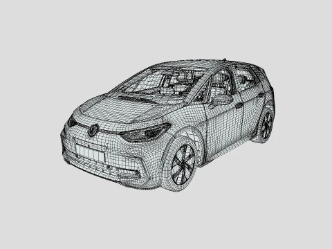 Volkswagen ID3 2024 3D Model
